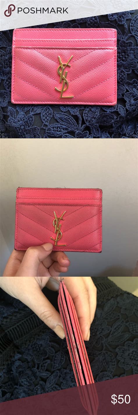 light pink ysl card holder|selfridges YSL card holder.